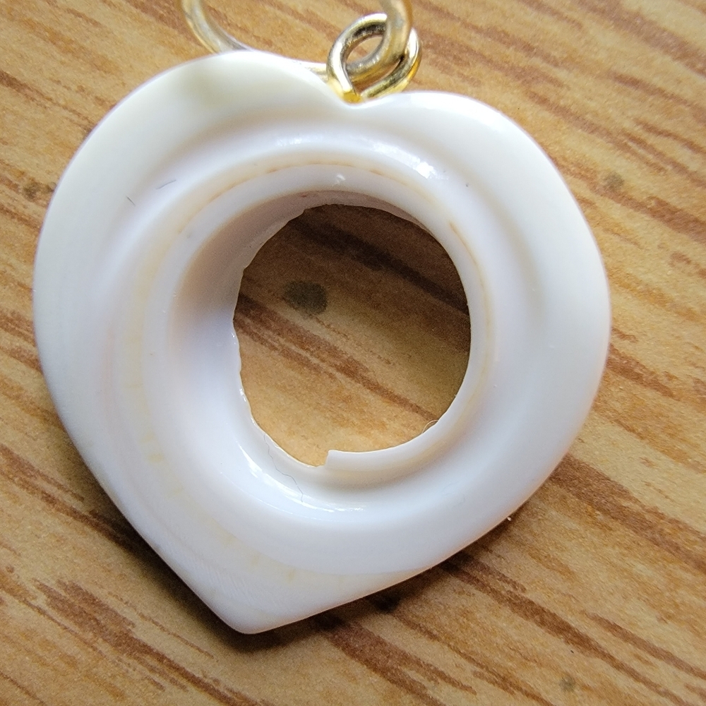 Heart shaped seashell pendant